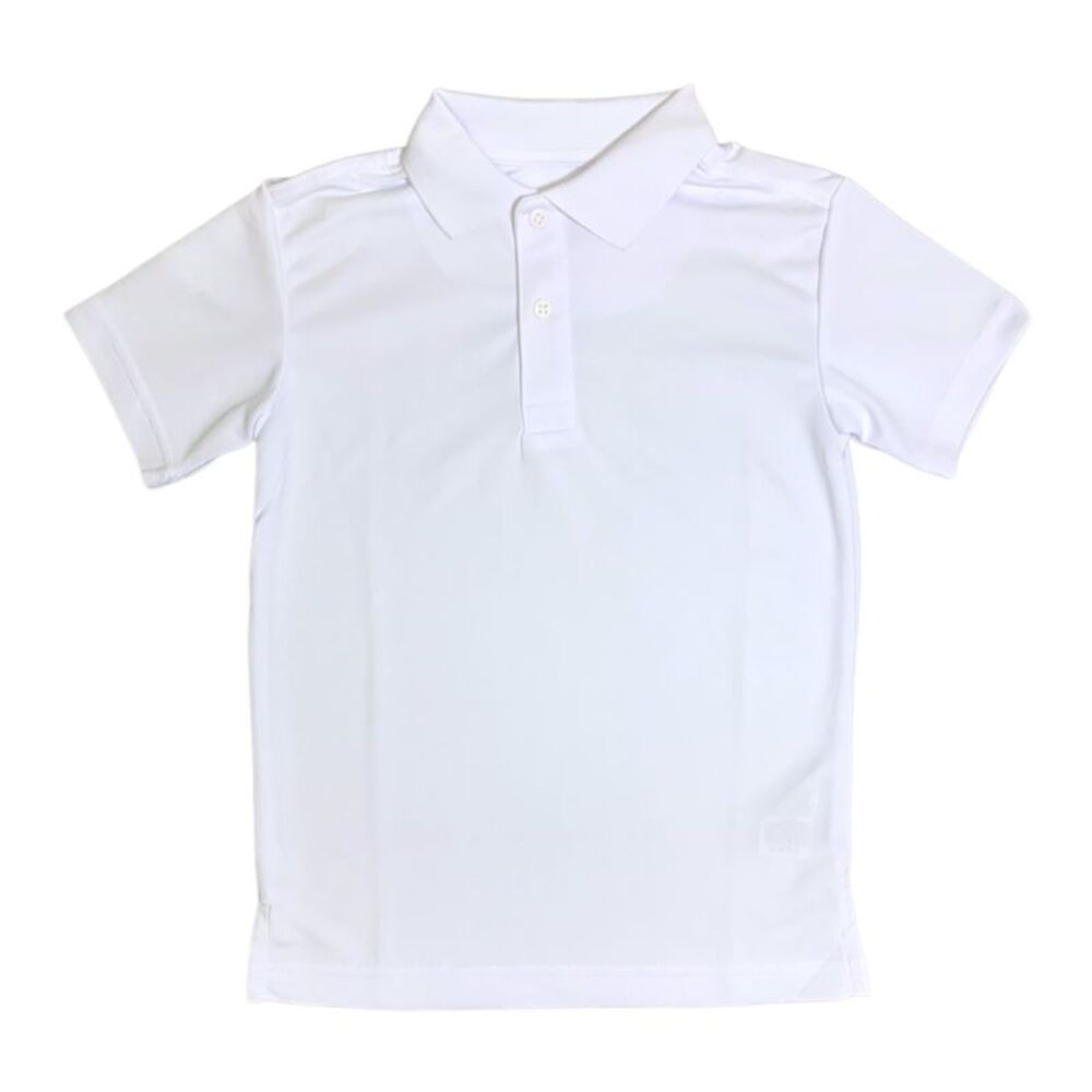 Nautica Boys Short Sleeve Performance Uniform Polo - White